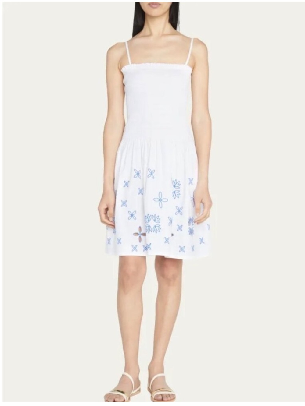 Solid & Striped The Luna Smocked Eyelet Dress